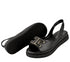 Sandale casual, dama, ANNA VIOTTI, D30-10 negru, piele naturala